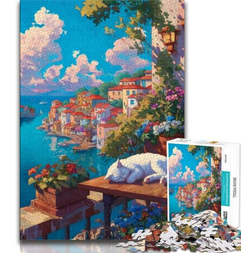 City Street Cat Puzzle für Erwachsene 1000 Teile Puzzle, Denkspiel Wanddekoration Einzigartige Geburtstags 38x26cm City Street Cat Puzzle für Erwachsene 1000 Teile Puzzle, Denkspiel Wanddekoration Einzigartige Geburtstags 38x26cm von FLKFDOZ