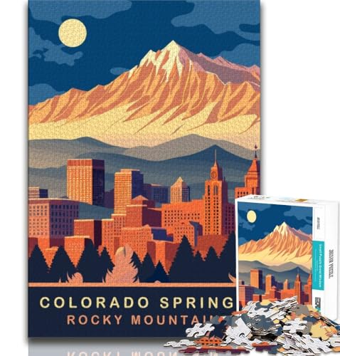 Colorado Springs Puzzle für Teenager, 1000 Teile, Familienspiel, Stressabbau, schwierige Herausforderung, Künstlersammlung, bildende Kunst, 38x26cm von FLKFDOZ