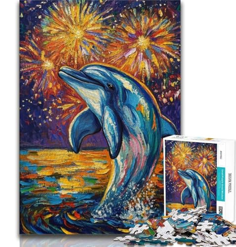 Delphin-Ölgemälde-Puzzle 1000 Teile für Teenager-Geschenke, Spielzeug, Lernspiele, Stressabbau, tolle Geschenke und Spielzeuge, 50x75cm Delphin-Ölgemälde-Puzzle 1000 Teile für Teenager-Geschenke, Spielzeug, Lernspiele, Stressabbau, tolle Geschenke und Spielzeuge, 50x75cm von FLKFDOZ