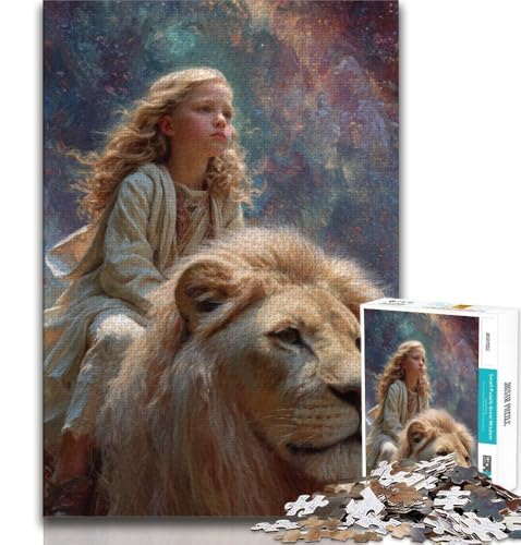 Der Löwe und das kleine Mädchen, 1000-teiliges Puzzle für Erwachsene, Geschenke, dekomprimierendes intellektuelles Lernspielzeug, tolle Geschenke und Spielzeuge, 38x26cm Der Löwe und das kleine Mädchen, 1000-teiliges Puzzle für Erwachsene, Geschenke, dekomprimierendes intellektuelles Lernspielzeug, tolle Geschenke und Spielzeuge, 38x26cm von FLKFDOZ