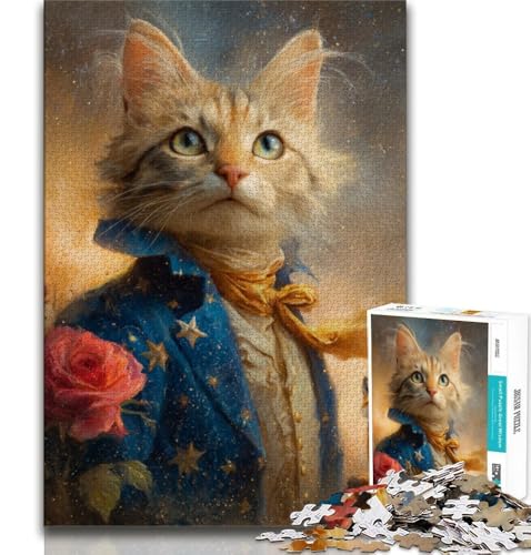 Der kleine Prinz, Katze, 1000-teiliges Puzzle für Erwachsene und Jugendliche, für Lernspiele, Herausforderungsspielzeug, einzigartige Heimdekoration und Geschenke, 38x52cm Der kleine Prinz, Katze, 1000-teiliges Puzzle für Erwachsene und Jugendliche, für Lernspiele, Herausforderungsspielzeug, einzigartige Heimdekoration und Geschenke, 38x52cm von FLKFDOZ