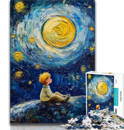 Der kleine Prinz des Nachthimmels, 1000-teiliges Puzzle für Erwachsene und Jugendliche, anspruchsvolles Spiel und Familienspaß, ganze Familie, 38x52cm Der kleine Prinz des Nachthimmels, 1000-teiliges Puzzle für Erwachsene und Jugendliche, anspruchsvolles Spiel und Familienspaß, ganze Familie, 38x52cm von FLKFDOZ