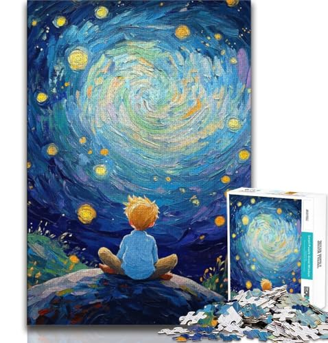 Der kleine Prinz des Nachthimmels, Puzzles für Erwachsene und Jugendliche, entspannendes intellektuelles Lernspielzeug, Geburtstagsgeschenk, Geschenke, Wandkunst, 70x100cm Der kleine Prinz des Nachthimmels, Puzzles für Erwachsene und Jugendliche, entspannendes intellektuelles Lernspielzeug, Geburtstagsgeschenk, Geschenke, Wandkunst, 70x100cm von FLKFDOZ