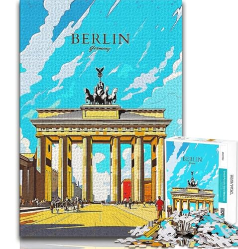 Deutschland Berlin Reise-Puzzle mit 1000 Teilen für Teenager, anspruchsvolles Spiel und Familienspaß mit vollständig ineinandergreifenden, zufällig geformten Teilen, 50x75cm Deutschland Berlin Reise-Puzzle mit 1000 Teilen für Teenager, anspruchsvolles Spiel und Familienspaß mit vollständig ineinandergreifenden, zufällig geformten Teilen, 50x75cm von FLKFDOZ