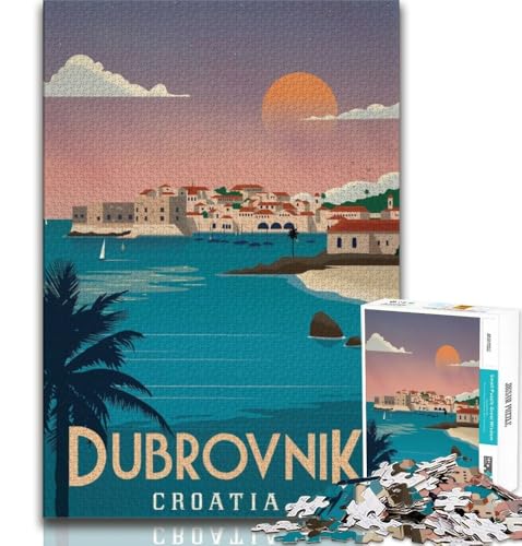 Dubrovnik Puzzle 1000 Teile für Teenager-Geschenke, Quizspiel, Wanddekoration, einzigartige Geburtstags, 38x52cm Dubrovnik Puzzle 1000 Teile für Teenager-Geschenke, Quizspiel, Wanddekoration, einzigartige Geburtstags, 38x52cm von FLKFDOZ