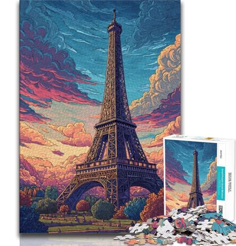 Eiffelturm-Kunst-Puzzle 1000 Teile für Teenager-Geschenke, Spielzeug, Lernspiele, Stressabbau, tolle Geschenke und Spielzeuge, 50x75cm Eiffelturm-Kunst-Puzzle 1000 Teile für Teenager-Geschenke, Spielzeug, Lernspiele, Stressabbau, tolle Geschenke und Spielzeuge, 50x75cm von FLKFDOZ