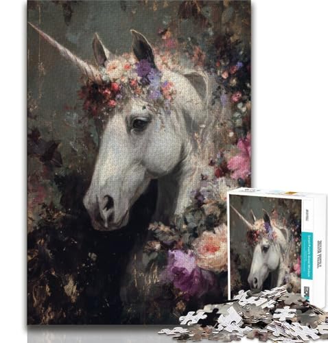 Einhorn-Blumen, 2000-teiliges Puzzle für Erwachsene und Jugendliche, Quizspiel, Wanddekoration, einzigartige Geburtstags, 70x100cm Einhorn-Blumen, 2000-teiliges Puzzle für Erwachsene und Jugendliche, Quizspiel, Wanddekoration, einzigartige Geburtstags, 70x100cm von FLKFDOZ