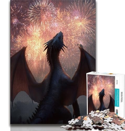Fantasy Dragon 1000-teiliges Puzzle für Erwachsene und Jugendliche, Quizspiel, Wanddekoration, einzigartige Geburtstags, 38x52cm Fantasy Dragon 1000-teiliges Puzzle für Erwachsene und Jugendliche, Quizspiel, Wanddekoration, einzigartige Geburtstags, 38x52cm von FLKFDOZ