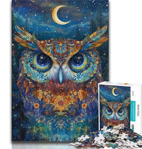 Fantasy-Eulen-Puzzle für Erwachsene, anspruchsvolles Spiel und Familienspiel mit vollständig ineinandergreifenden, zufällig geformten Teilen, 50x75cm Fantasy-Eulen-Puzzle für Erwachsene, anspruchsvolles Spiel und Familienspiel mit vollständig ineinandergreifenden, zufällig geformten Teilen, 50x75cm von FLKFDOZ