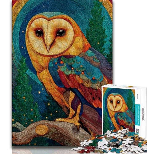 Fantasy-Eulen-Puzzle für Teenager, 1000 Teile, anspruchsvolles Spielgeschenk, ganze Familie, 38x52cm Fantasy-Eulen-Puzzle für Teenager, 1000 Teile, anspruchsvolles Spielgeschenk, ganze Familie, 38x52cm von FLKFDOZ