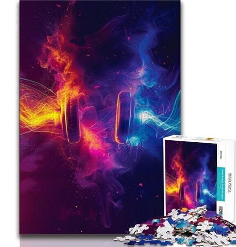 Fantasy-Kopfhörer-Puzzles für Teenager, 2000 Teile, herausfordernd zu vervollständigen, Aber lustig und humorvoll, einzigartige Heimdekoration und Geschenke, 70x100cm von FLKFDOZ