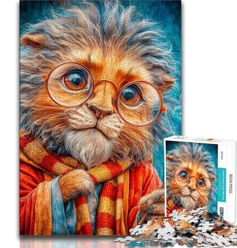 Fantasy-Löwe-Puzzle für Erwachsene, 1000 Teile, anspruchsvoll zu vervollständigen, Aber lustig und humorvoll, Geburtstagsgeschenk, Geschenke, Wandkunst, 38x52cm Fantasy-Löwe-Puzzle für Erwachsene, 1000 Teile, anspruchsvoll zu vervollständigen, Aber lustig und humorvoll, Geburtstagsgeschenk, Geschenke, Wandkunst, 38x52cm von FLKFDOZ