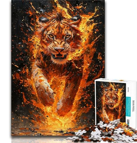 Fantasy-Löwenporträt-Puzzle, 1000 Teile, für Erwachsene, anspruchsvolles Spiel und Familienspiel, ganze Familie, 38x52cm Fantasy-Löwenporträt-Puzzle, 1000 Teile, für Erwachsene, anspruchsvolles Spiel und Familienspiel, ganze Familie, 38x52cm von FLKFDOZ