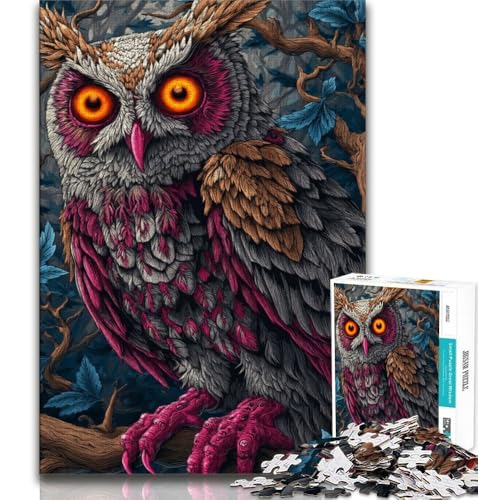 Fantasy Owl 1000-teiliges Puzzle für Erwachsene und Jugendliche, Quizspiel, Wanddekoration, einzigartige Geburtstags, 38x52cm Fantasy Owl 1000-teiliges Puzzle für Erwachsene und Jugendliche, Quizspiel, Wanddekoration, einzigartige Geburtstags, 38x52cm von FLKFDOZ
