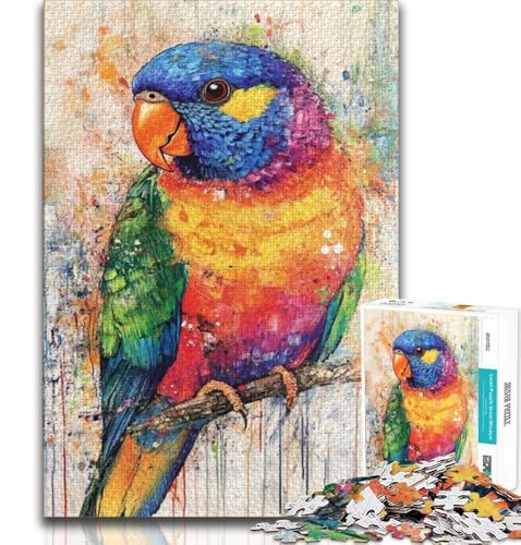 Fantasy-Papagei, 2000-teiliges Puzzle für Erwachsene und Jugendliche, entspannendes intellektuelles Lernspielzeug, Geburtstagsgeschenk, Geschenke, Wandkunst, 70x100cm von FLKFDOZ