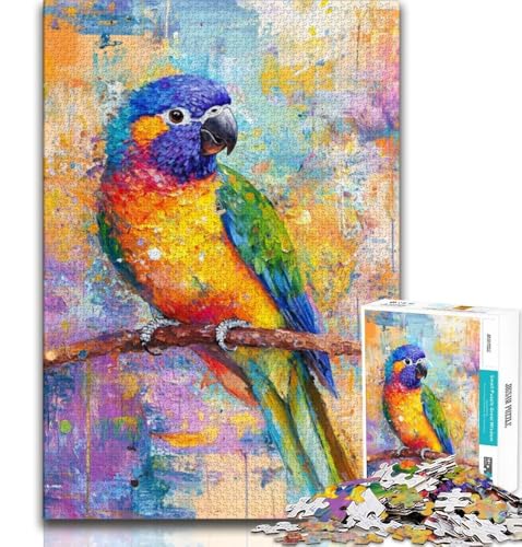 Fantasy-Papageien-Puzzle für Teenager, 1000 Teile, anspruchsvolles Spiel und Familienspiel mit vollständig ineinandergreifenden, zufällig geformten Teilen, 50x75cm Fantasy-Papageien-Puzzle für Teenager, 1000 Teile, anspruchsvolles Spiel und Familienspiel mit vollständig ineinandergreifenden, zufällig geformten Teilen, 50x75cm von FLKFDOZ