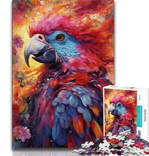 Fantasy-Papageien-Puzzles für Teenager, 1000 Teile, Denksportspiel, Wanddekoration, einzigartige Geburtstags, 38x52cm Fantasy-Papageien-Puzzles für Teenager, 1000 Teile, Denksportspiel, Wanddekoration, einzigartige Geburtstags, 38x52cm von FLKFDOZ