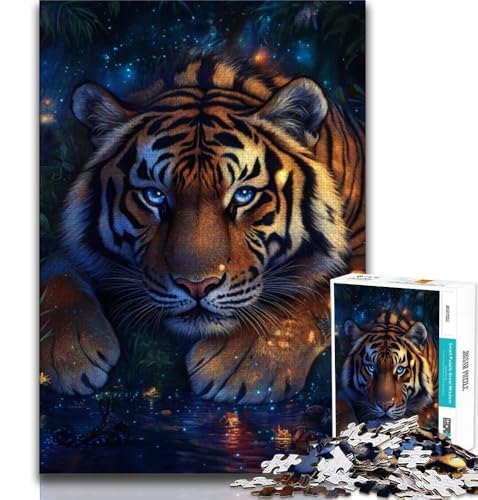 Fantasy Tiger Puzzle 1000 Teile für Erwachsene und Jugendliche, Spielzeug, Lernspiele, Stressabbau, tolle Geschenke und Spielzeuge, 50x75cm Fantasy Tiger Puzzle 1000 Teile für Erwachsene und Jugendliche, Spielzeug, Lernspiele, Stressabbau, tolle Geschenke und Spielzeuge, 50x75cm von FLKFDOZ