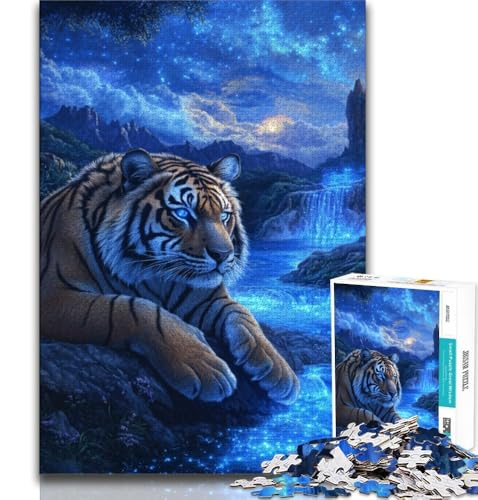 Fantasy Tiger Puzzles für Erwachsene und Jugendliche, 1000 Teile, helfen dem Gehirn, süchtig machendes Spielzeug zu trainieren, um Geduld zu fördern, geeignet für Paare, 38x26cm Fantasy Tiger Puzzles für Erwachsene und Jugendliche, 1000 Teile, helfen dem Gehirn, süchtig machendes Spielzeug zu trainieren, um Geduld zu fördern, geeignet für Paare, 38x26cm von FLKFDOZ