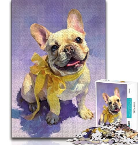 Französische Bulldogge 1000-teiliges Puzzle für Erwachsene und Jugendliche, Quizspiel, Wanddekoration, einzigartige Geburtstags, 38x52cm Französische Bulldogge 1000-teiliges Puzzle für Erwachsene und Jugendliche, Quizspiel, Wanddekoration, einzigartige Geburtstags, 38x52cm von FLKFDOZ