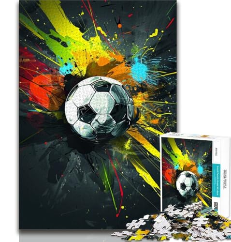Fußball-Puzzles für Teenager, anspruchsvoll zu vervollständigen, Aber lustig und humorvoll, mit passendem Poster und Quizblatt, 38x26cm Fußball-Puzzles für Teenager, anspruchsvoll zu vervollständigen, Aber lustig und humorvoll, mit passendem Poster und Quizblatt, 38x26cm von FLKFDOZ