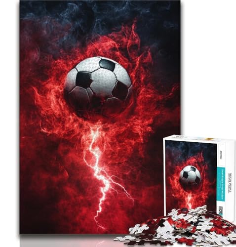 Fußball-Sport-Puzzles für Erwachsene und Teenager, Lernspiele, Wanddekoration, einzigartige Geburtstags, 38x26cm Fußball-Sport-Puzzles für Erwachsene und Teenager, Lernspiele, Wanddekoration, einzigartige Geburtstags, 38x26cm von FLKFDOZ