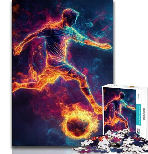 Fußball-Sport-Puzzles für Teenager, 1000 Teile, Dekomprimierendes intellektuelles Lernspielzeug, Wichtelgeschenke, 38x26cm Fußball-Sport-Puzzles für Teenager, 1000 Teile, Dekomprimierendes intellektuelles Lernspielzeug, Wichtelgeschenke, 38x26cm von FLKFDOZ