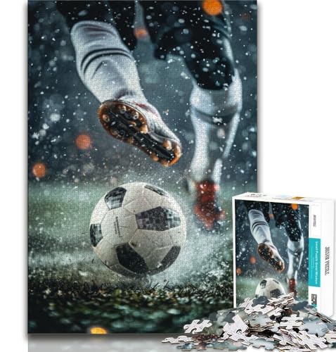 Fußball-Sport-Puzzles für Teenager, 1000 Teile, Dekomprimierendes intellektuelles Lernspielzeug, Wichtelgeschenke, 38x26cm Fußball-Sport-Puzzles für Teenager, 1000 Teile, Dekomprimierendes intellektuelles Lernspielzeug, Wichtelgeschenke, 38x26cm von FLKFDOZ
