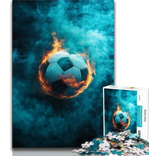Fußball-Sportpuzzle für Erwachsene, 1000 Teile, Stressabbau, Zeitvertreib zu Hause, mit passendem Poster und Quizblatt, 38x52cm Fußball-Sportpuzzle für Erwachsene, 1000 Teile, Stressabbau, Zeitvertreib zu Hause, mit passendem Poster und Quizblatt, 38x52cm von FLKFDOZ