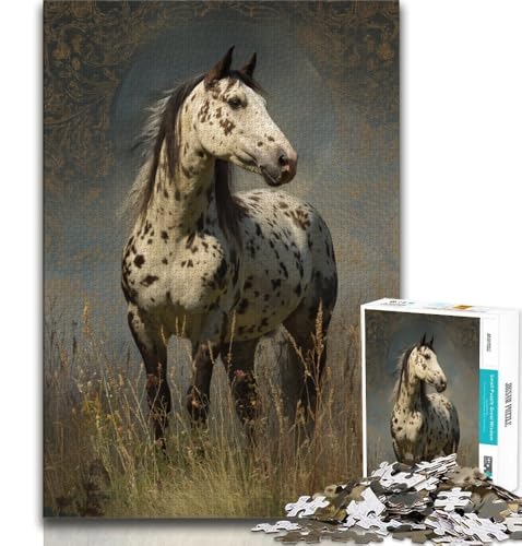 Geflecktes Pferde-Puzzle für Teenager, 2000 Teile, anspruchsvolles Spiel und Familienspiel mit vollständig ineinandergreifenden, zufällig geformten Teilen, 70x100cm Geflecktes Pferde-Puzzle für Teenager, 2000 Teile, anspruchsvolles Spiel und Familienspiel mit vollständig ineinandergreifenden, zufällig geformten Teilen, 70x100cm von FLKFDOZ