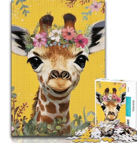 Giraffen-Ölgemälde, 1000 Teile, Puzzle für Erwachsene und Jugendliche, Spielzeug, Lernspiele, Stressabbau, tolle Geschenke und Spielzeuge, 50x75cm Giraffen-Ölgemälde, 1000 Teile, Puzzle für Erwachsene und Jugendliche, Spielzeug, Lernspiele, Stressabbau, tolle Geschenke und Spielzeuge, 50x75cm von FLKFDOZ