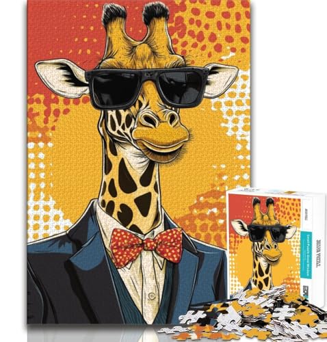 Giraffenkunst-Puzzle, 1000 Teile, für Jugendliche und Erwachsene, Spielzeug, Lernspiele, Stressabbau, tolle Geschenke und Spielzeuge, 38x26cm Giraffenkunst-Puzzle, 1000 Teile, für Jugendliche und Erwachsene, Spielzeug, Lernspiele, Stressabbau, tolle Geschenke und Spielzeuge, 38x26cm von FLKFDOZ