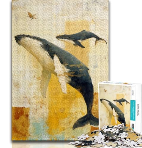 Golden Whale 1000-teiliges Puzzle für Erwachsene und Jugendliche, Quizspiel, Wanddekoration, einzigartige Geburtstags, 38x26cm Golden Whale 1000-teiliges Puzzle für Erwachsene und Jugendliche, Quizspiel, Wanddekoration, einzigartige Geburtstags, 38x26cm von FLKFDOZ