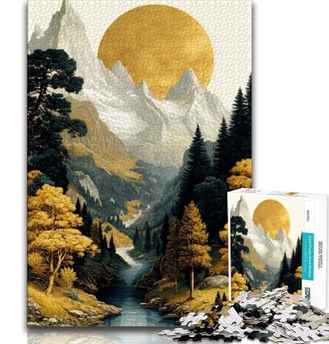 Goldene Landschaftspuzzles 1000 Teile für Erwachsene, anspruchsvolles Spiel und Familienspiel, ganze Familie, 38x26cm Goldene Landschaftspuzzles 1000 Teile für Erwachsene, anspruchsvolles Spiel und Familienspiel, ganze Familie, 38x26cm von FLKFDOZ