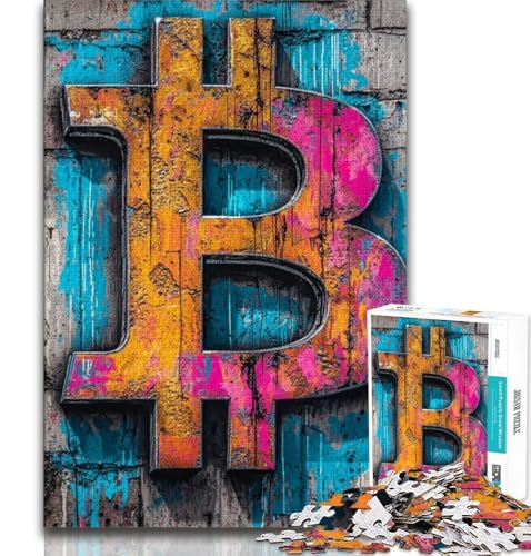 Graffiti-Bitcoin-Puzzles für Erwachsene, 2000 Puzzles, anspruchsvolles Spiel und Familienspiel mit vollständig ineinandergreifenden, zufällig geformten Teilen, 70x100cm Graffiti-Bitcoin-Puzzles für Erwachsene, 2000 Puzzles, anspruchsvolles Spiel und Familienspiel mit vollständig ineinandergreifenden, zufällig geformten Teilen, 70x100cm von FLKFDOZ