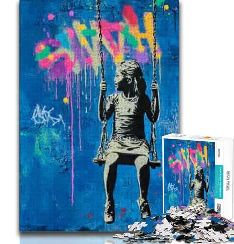 Graffiti-Puzzle für Erwachsene, kleines Mädchen, 1000 Teile, Stressabbau, schwierige Herausforderung, geeignet als Schreibtischdekoration, 38x52cm Graffiti-Puzzle für Erwachsene, kleines Mädchen, 1000 Teile, Stressabbau, schwierige Herausforderung, geeignet als Schreibtischdekoration, 38x52cm von FLKFDOZ