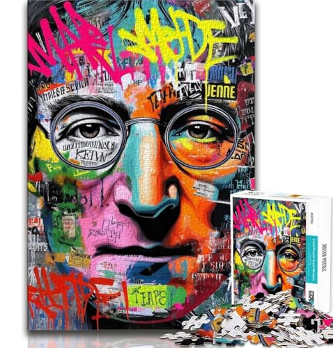 Graffiti-Puzzle für Teenager, 1000 Teile, Stressabbau, schwierige Herausforderung, stärkt die Liebe zwischen Paaren, 38x26cm von FLKFDOZ