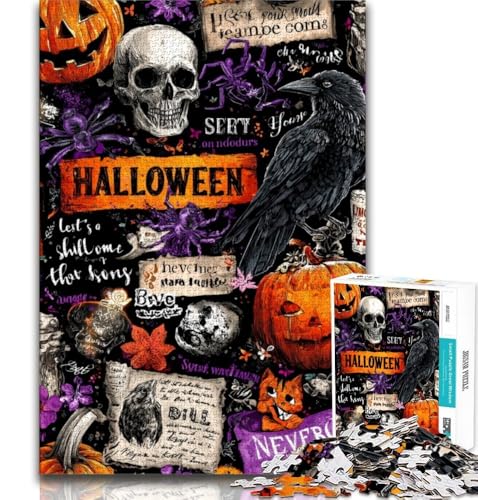 Halloween-Collage, 2000-teiliges Puzzle für Erwachsene, dekomprimierendes intellektuelles Lernspielzeug, Geburtstagsgeschenk, Geschenke, Wandkunst, 70x100cm von FLKFDOZ