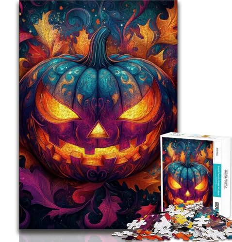 Halloween-Puzzle mit Kürbiskopf, 2000 Teile, Lernspiel, Herausforderung, Spielzeug, Wanddekoration, einzigartige Geburtstags, 70x100cm von FLKFDOZ