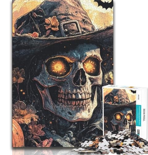 Halloween-Skelett-Puzzle für Teenager, 1000 Teile, Mustermontage, Spaß bei Aktivitäten zu Hause, Geburtstagsgeschenk, Reisegeschenke, 38x52cm Halloween-Skelett-Puzzle für Teenager, 1000 Teile, Mustermontage, Spaß bei Aktivitäten zu Hause, Geburtstagsgeschenk, Reisegeschenke, 38x52cm von FLKFDOZ