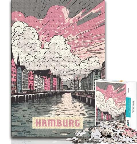 Hamburg Puzzles für Erwachsene 1000 Puzzles, Spielzeug Lernspiele Stressabbau Geeignet für Schreibtischdekoration 50x75cm Hamburg Puzzles für Erwachsene 1000 Puzzles, Spielzeug Lernspiele Stressabbau Geeignet für Schreibtischdekoration 50x75cm von FLKFDOZ