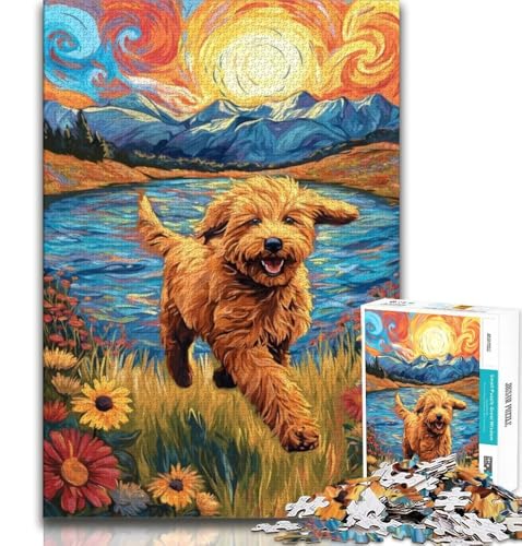 Happy Golden Retriever Puzzles für Erwachsene und Teenager, Puzzle, Spielzeug, Lernspiele, Stressabbau, geeignet als Schreibtischdekoration, 38x52cm Happy Golden Retriever Puzzles für Erwachsene und Teenager, Puzzle, Spielzeug, Lernspiele, Stressabbau, geeignet als Schreibtischdekoration, 38x52cm von FLKFDOZ