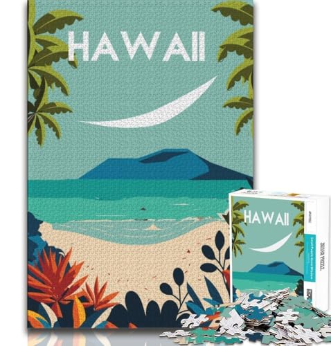 Hawaii-Puzzles für Erwachsene und Jugendliche, anspruchsvolles Spiel und Familienspiel, ganze Familie, 50x75cm Hawaii-Puzzles für Erwachsene und Jugendliche, anspruchsvolles Spiel und Familienspiel, ganze Familie, 50x75cm von FLKFDOZ