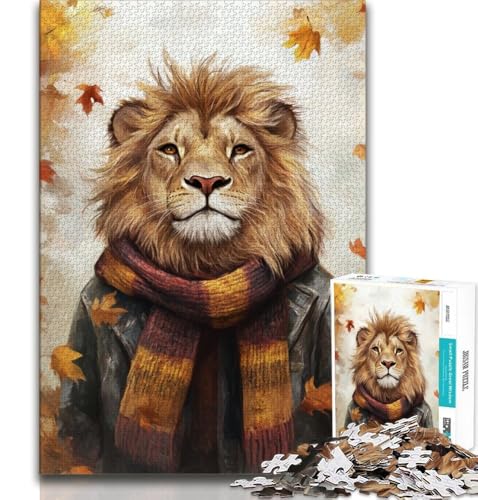 Herbstlöwen-Puzzle für Erwachsene und Teenager, anspruchsvolles Spiel und Familienspiel, ganze Familie, 38x26cm Herbstlöwen-Puzzle für Erwachsene und Teenager, anspruchsvolles Spiel und Familienspiel, ganze Familie, 38x26cm von FLKFDOZ