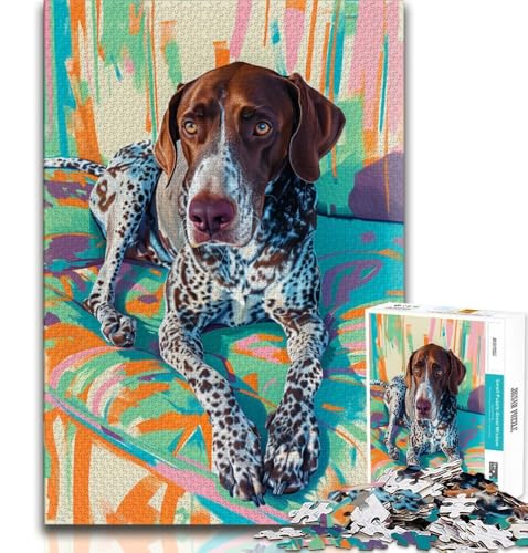 Hund auf dem Sofa, Puzzle 2000 Teile, für Teenager, Geschenke, Quizspiel, Wanddekoration, einzigartige Geburtstags, 70x100cm von FLKFDOZ