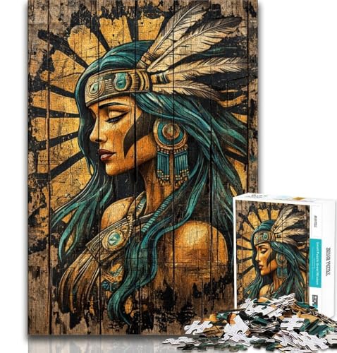 Indische Prinzessinnen-Puzzle 1000 Teile für Teenager-Geschenke, Quizspiel, Wanddekoration, einzigartige Geburtstags, 50x75cm Indische Prinzessinnen-Puzzle 1000 Teile für Teenager-Geschenke, Quizspiel, Wanddekoration, einzigartige Geburtstags, 50x75cm von FLKFDOZ