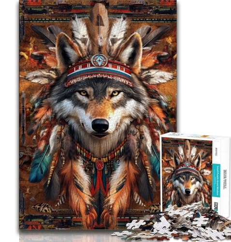 Indisches Wolf-Puzzle, 1000 Teile, für Erwachsene, anspruchsvoll zu vervollständigen, Aber lustig und humorvoll, mit passendem Poster und Quizblatt, 38x26cm Indisches Wolf-Puzzle, 1000 Teile, für Erwachsene, anspruchsvoll zu vervollständigen, Aber lustig und humorvoll, mit passendem Poster und Quizblatt, 38x26cm von FLKFDOZ