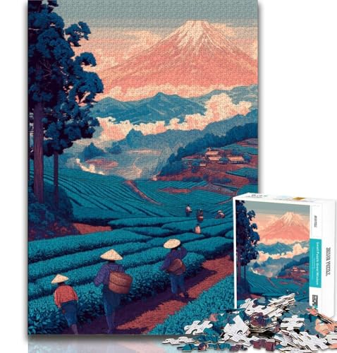 Japanische Landschafts-Puzzles für Teenager, 1000, Spielzeug, Lernspiele, Stressabbau, geeignet als Schreibtischdekoration, 38x26cm von FLKFDOZ