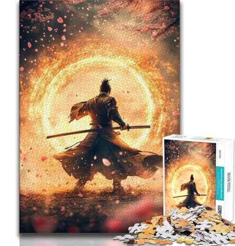 Japanischer Ninja-Krieger, 1000-teiliges Puzzle für Teenager, Stressabbau, schwierige Herausforderung, stärkt die Liebe zwischen Paaren, 38x52cm Japanischer Ninja-Krieger, 1000-teiliges Puzzle für Teenager, Stressabbau, schwierige Herausforderung, stärkt die Liebe zwischen Paaren, 38x52cm von FLKFDOZ