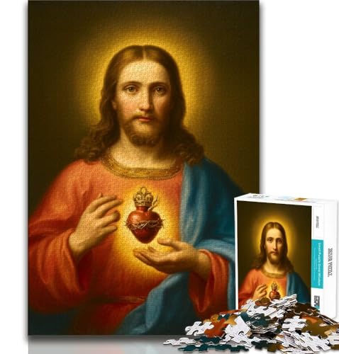 Jesus-Puzzle mit 1000 Teilen, anspruchsvolles Spiel und Familienspiel, ganze Familie, 38x26cm Jesus-Puzzle mit 1000 Teilen, anspruchsvolles Spiel und Familienspiel, ganze Familie, 38x26cm von FLKFDOZ